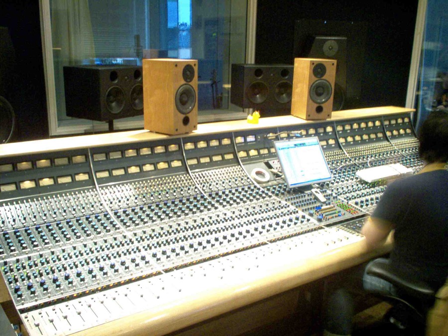 Old Battery Studio Console install at Max Martin's